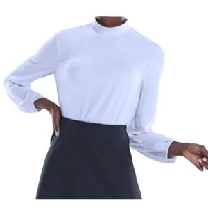 MM Lafleur cloud blue mock turtleneck bell sleeve top size 2X